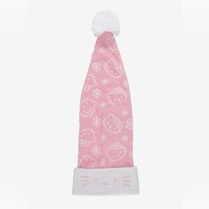 Hello Kitty Pink Face Snowflake Santa Hat